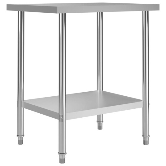 Arbeidsbord 80x60x85 cm rustfritt stål