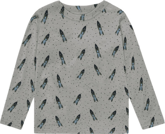 Hust & Claire Acel Rocket ull/tencel trøye til barn forest fog (98) 98