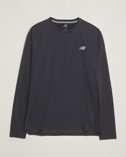 New Balance Running Athletics Long Sleeve T Shirt Black New Balance Running Athletics Long Sleeve T Shirt Black