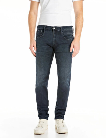 Replay Anbass Trousers Slim Hyperflex Original - Navy - 36 x 32 Replay Anbass Trousers Slim Hyperflex Original - Navy - 36 x 32