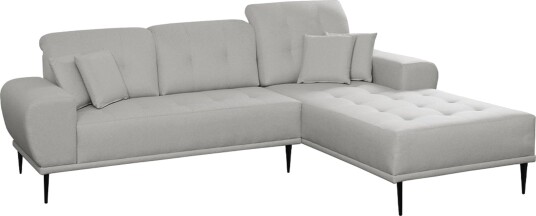 Rapale 3 seters Sofa med Divan Høyre med Puter   Grå