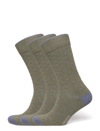 Amanda Christensen True Dot Sock - Khaki green - 43-46