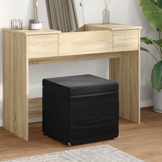 vidaXL Håndverk Svart 41 x 41 x 40 cm Fløyel og konstruert tre