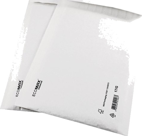 Boblepose Boblekuvert 250 X 350 Mm Kort Side Åben Hvid Vægt: 0.049 Kg Pakke A 100 Stk Palle A 1