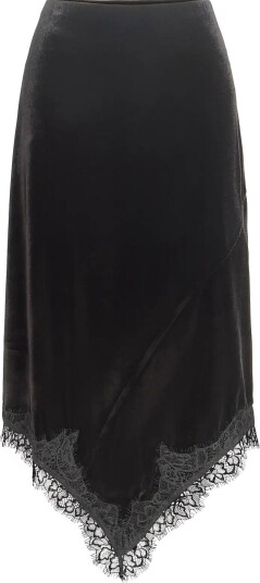 Vila Vialindra Hw Midi Skirt/Vol BLACK BEAUTY L