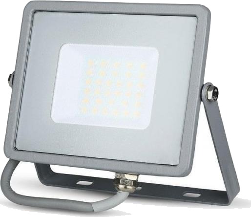 V Tac Led Projektør 30W 2400 Lm 6400K Samsung Diode Grå Ip65 456