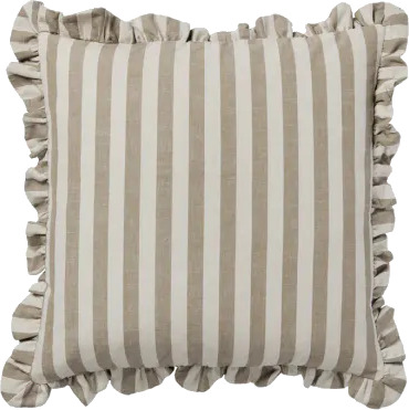 Broste Copenhagen Ina putetrekk Brown kelp castle beige 50x50 cm