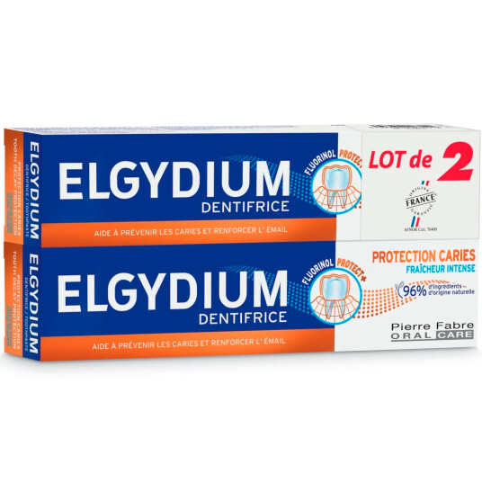 Fluorinol tannkrem ELGYDIUM Protection mot Tooth 2 x 75 ml.