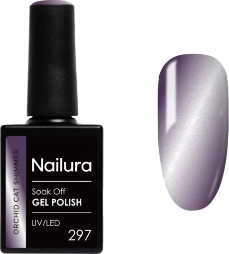 Nailura Orchid Cat Shimmer Gel Polish 297 – Dyp lilla – 10 ml