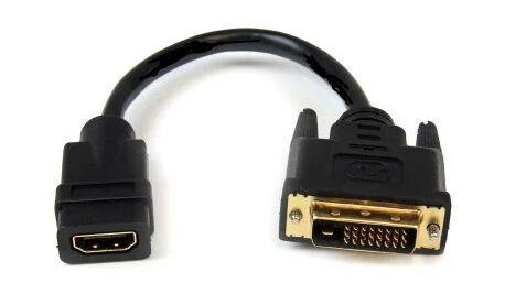 GARBOT Cableadapter DVI-HDMI. M/F. Black. 15cm