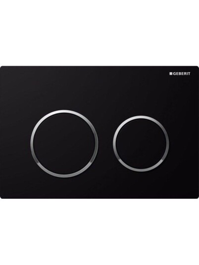 Geberit actuator plate omega20 for dual flush: black / bright chrome / black