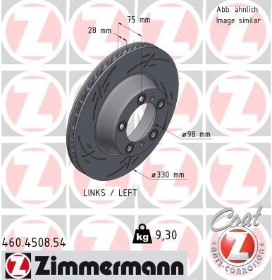 Bremseskive ZIMMERMANN 460.4508.54