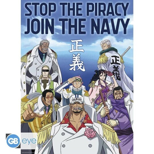 One Piece Plakat 52 x 38 cm Marine Army