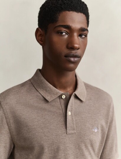 Gant Classic Regular Polo Shirt Brown S Gant Classic Regular Polo Shirt Brown S