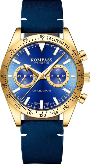 Kompass Skyborne Chronograph Gold Blue