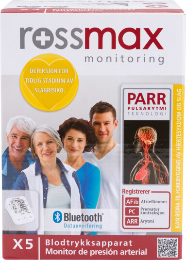 Rossmax blodtrykksapparat X5 BT overarm 1 stk