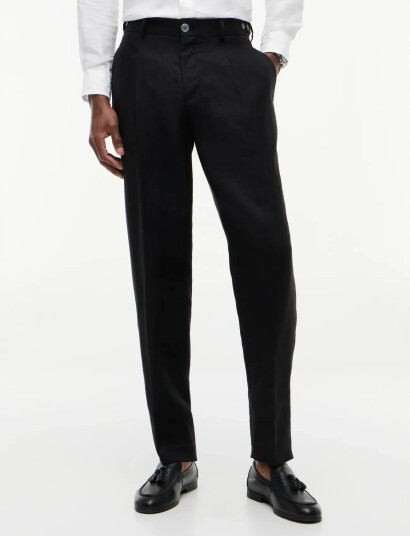Tommy Hilfiger Dc Linen Pants Black 33 x 32