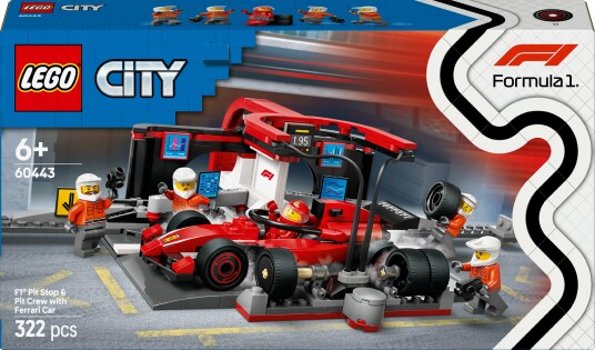 LEGO City 60443 F1-depotstopp og -team med Ferrari-bil LEGO City 60443 F1-depotstopp og -team med Ferrari-bil