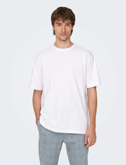 ONLY & SONS Onsfred Life Rlx Ss Tee Noos - White - XS