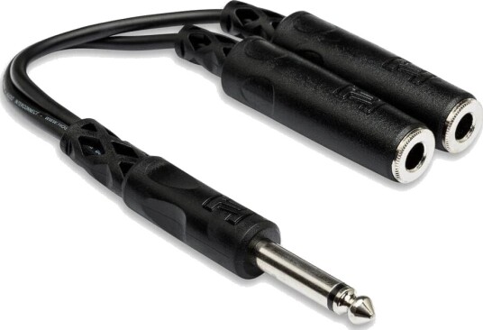 Hosa YPP111 han-Jack/2x hun-Jack 15cm sort