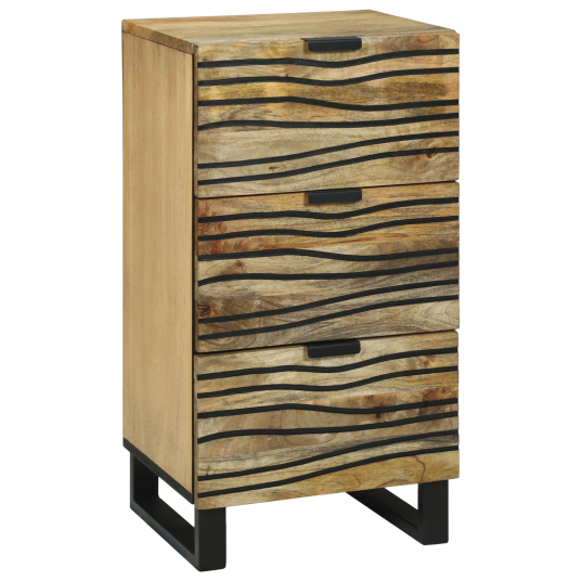  Sidebord med skuff Brun 40 x 33 x 75 cm heltre mango