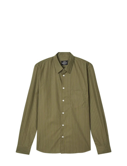 Mads Nørgaard Prime Cotton Poplin Sune Shirt - Khaki green - XL