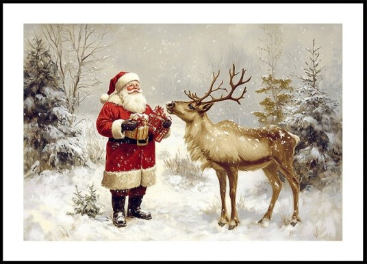 Pictufy Christmas Santa 2 Poster Plakat / 40x50cm