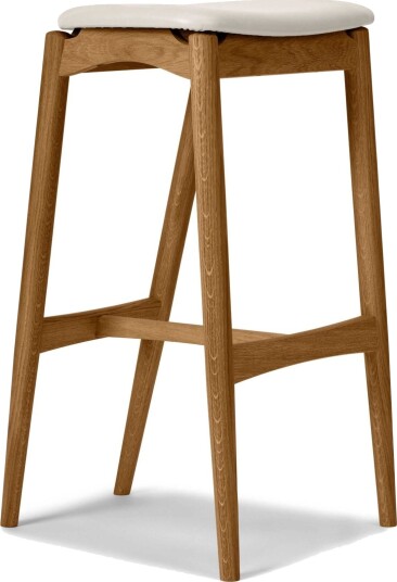 Sibast Furniture No 7 Barkrakk 65 Ryggløs Oljet Eik/Silke Lysegrå Sibast Furniture No 7 Barkrakk 65 Ryggløs Oljet Eik/Silke Lysegrå