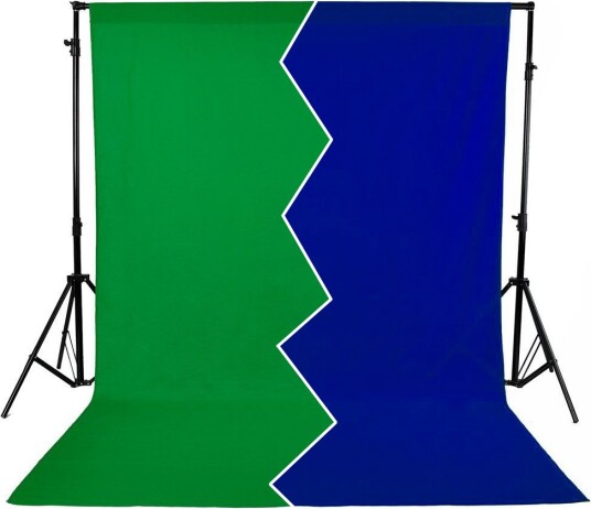 Bakgrunn Ensfarget Grønn/Blå - 2.9x5 m