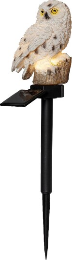 Star Trading Solcelledekor Owl Beige Solcellelamper