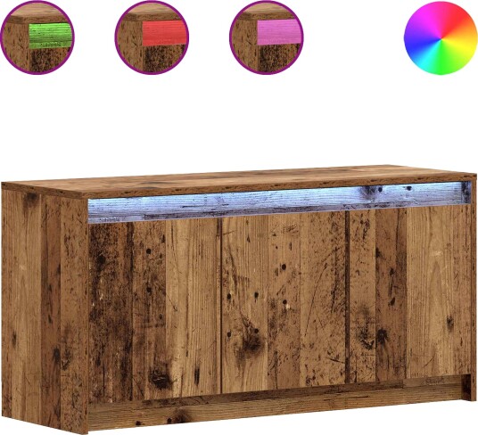 vidaXL TV-skap 100 x 34 x 50 cm Gammelt tre Konstruert tre
