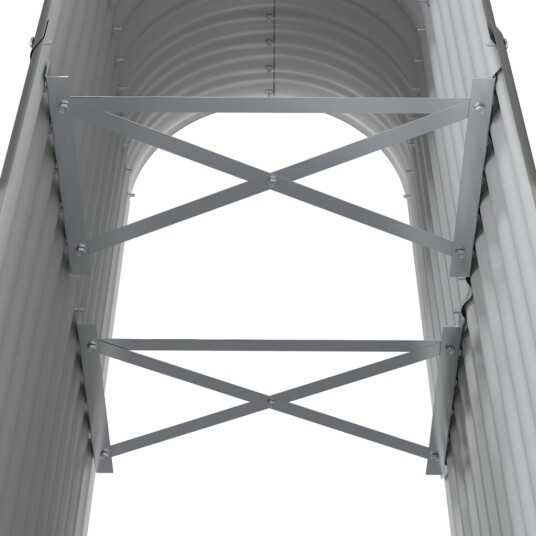 vidaXL Plantekasse pulverlakkert stål 114x40x68 cm grå