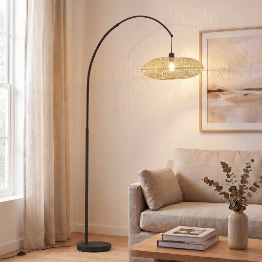 Gulvlampe Solvian Lindby Sort Stue / spisestue Metall Moderne