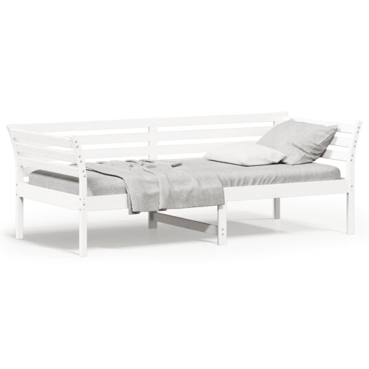 vidaXL Dagseng hvit 80x200 cm heltre furu 8721012429901