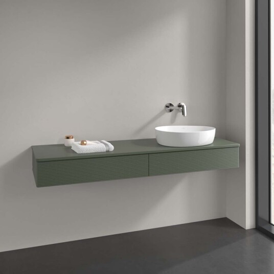 Villeroy & Boch  Antao Servantskap med 2 skuffer 160x50x19 cm u/lys Grønn Matt
