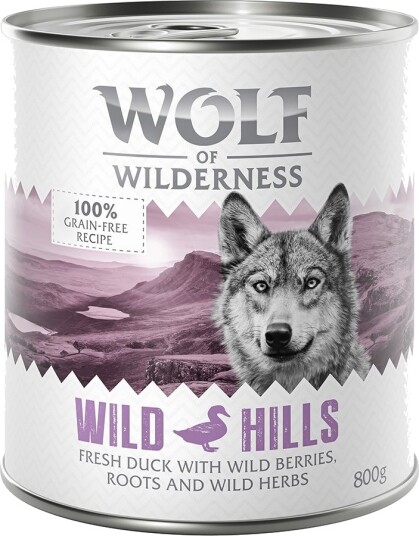 Wolf Of Wilderness Våtfôr Adult Single Protein Wild Hills And 24 X 800 G