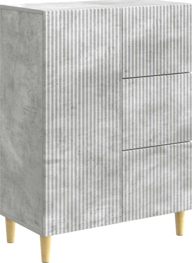 Serviesskap Betonggrå 66 x 34,5 x 90 cm Konstruert tre Serviesskap Betonggrå 66 x 34,5 x 90 cm Konstruert tre