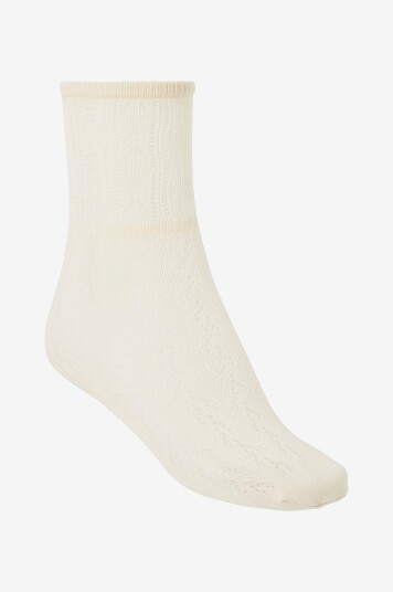 Swedish StockingSokker Erica Crochet Socks   Hvit