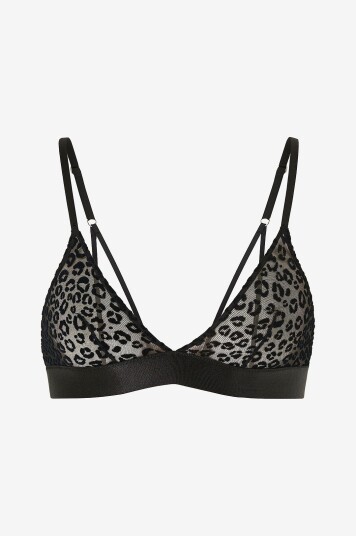 Understatement - Myk BH Mesh Triangle Bralette - Svart