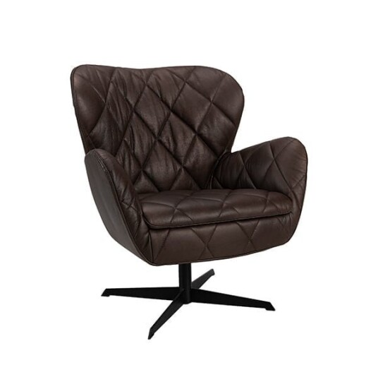 Jade svingbar skinnlenestol espresso