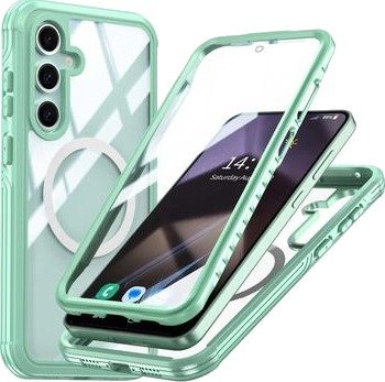 Samsung Galaxy S24 FE Magnetisk-dekal med Beskyttelsesglass - MagSafe-kompatibel - Grønn