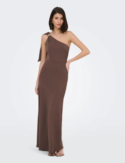 JDY Jdyaya Oneshoulder Long Dress Wvn Exp Brown S