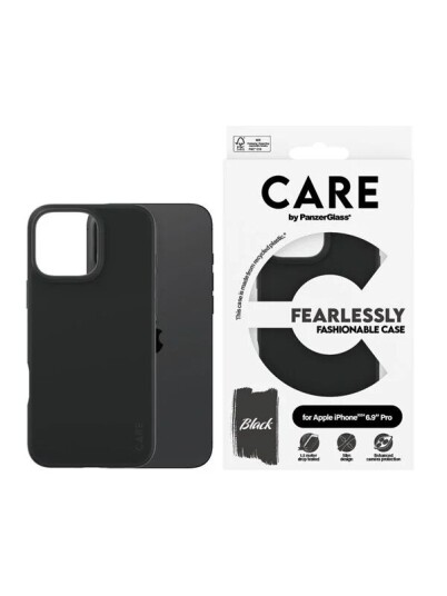 PanzerGlass CARE Fashion Mobildeksel til iPhone 16 Pro Max - Svart