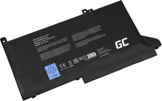Green Cell Batteri Til Bærbar Pc Tilsvarer: Dell Dj1j0 Litiumpolymer 3-Cellers 2700 Mah Svart DE127V2