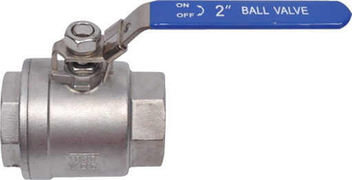 1,1/2'' 2-delt kuleventil muffe/muffe AISI 316 CF8M 1.4408