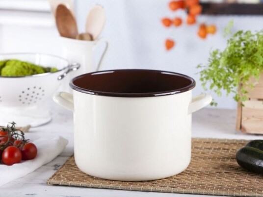 Altom Design Gryte 5,8 L Ø22 Cm Høyde 16 Cm Krem/Mørk Altom Design Gryte 5,8 L Ø22 Cm Høyde 16 Cm Krem/Mørk