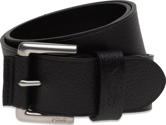Polo Ralph Lauren Pebbled Leather Polo Keep Bt Blt Me Black 42
