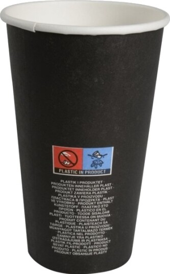 Kaffebæger Beans Abena Gastro 13,6Cm Ø9cm 48 Cl 48 Cl Sort Pap/Pe 20 Stk.