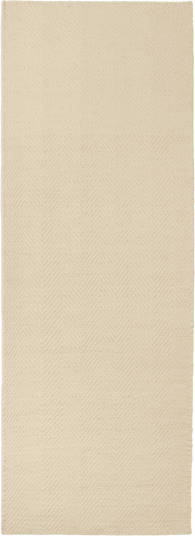 Scandi Living Furrow ullteppe naturhvit 80x240 cm