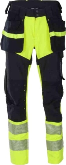 BS Lillehammer Håndverksbukse, kl.1 Dame, Str. C40, Gul/Sort, HiVis